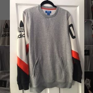 Grey adidas crewneck sweatshirt